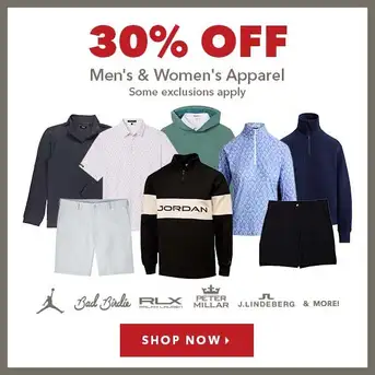 Select Men's & Women's Apparel - 30% Off