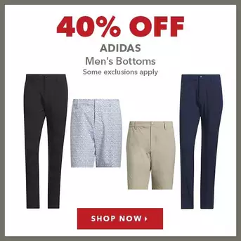 Adidas Men's Bottoms - 40% Off