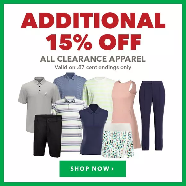 All Clearance Apparel - Additional 15% Off 