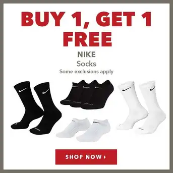 Nike Socks - Buy 1, Get 1 Free