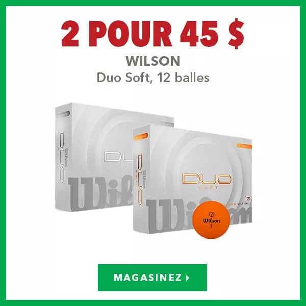 Wilson Duo Soft, 12 balles – 2 pour 45 $