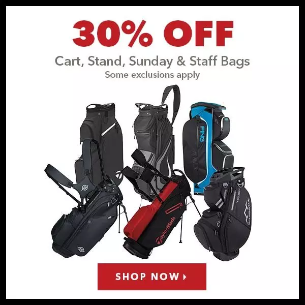 Cart, Stand, Sunday & Staff Bags - 30% Off