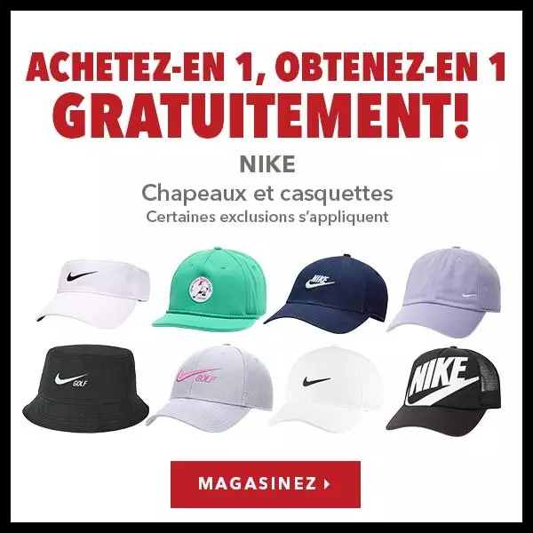 Casquettes, chapeaux et visières Nike – Achetez-en 1, obtenez-en 1 gratuitement