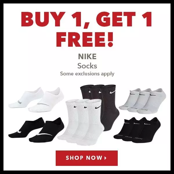 Select Nike Socks - Buy 1, Get 1 Free