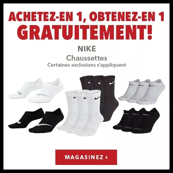 Chaussettes Nike – Achetez-en 1, obtenez-en 1 gratuitement