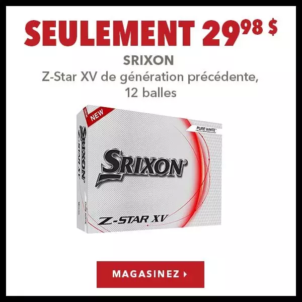 Srixon Z-Star XV de la génération précédente, 12 balles – Seulement 29,98 $
