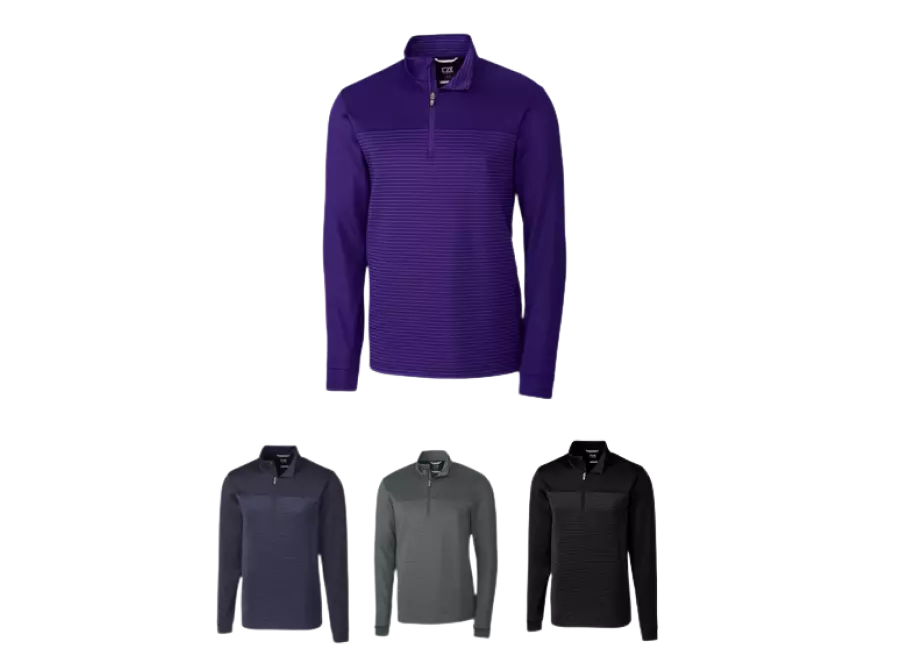 Traverse Stripe Stretch Quarter Zip Men's Pullover​