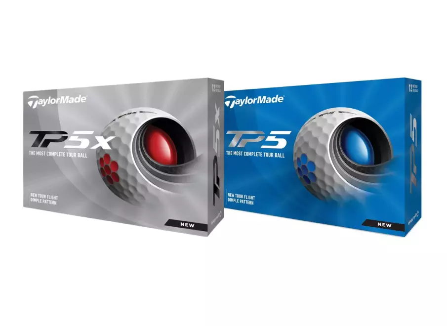 Balles TP5 et TP5x de TaylorMade avec logo