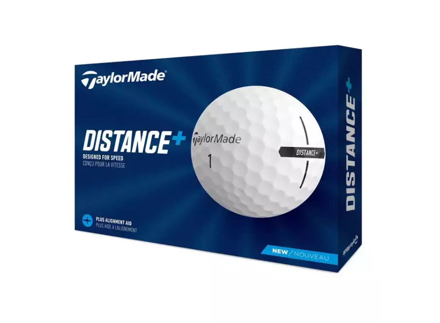 Balles Distance+ de TaylorMade avec logo