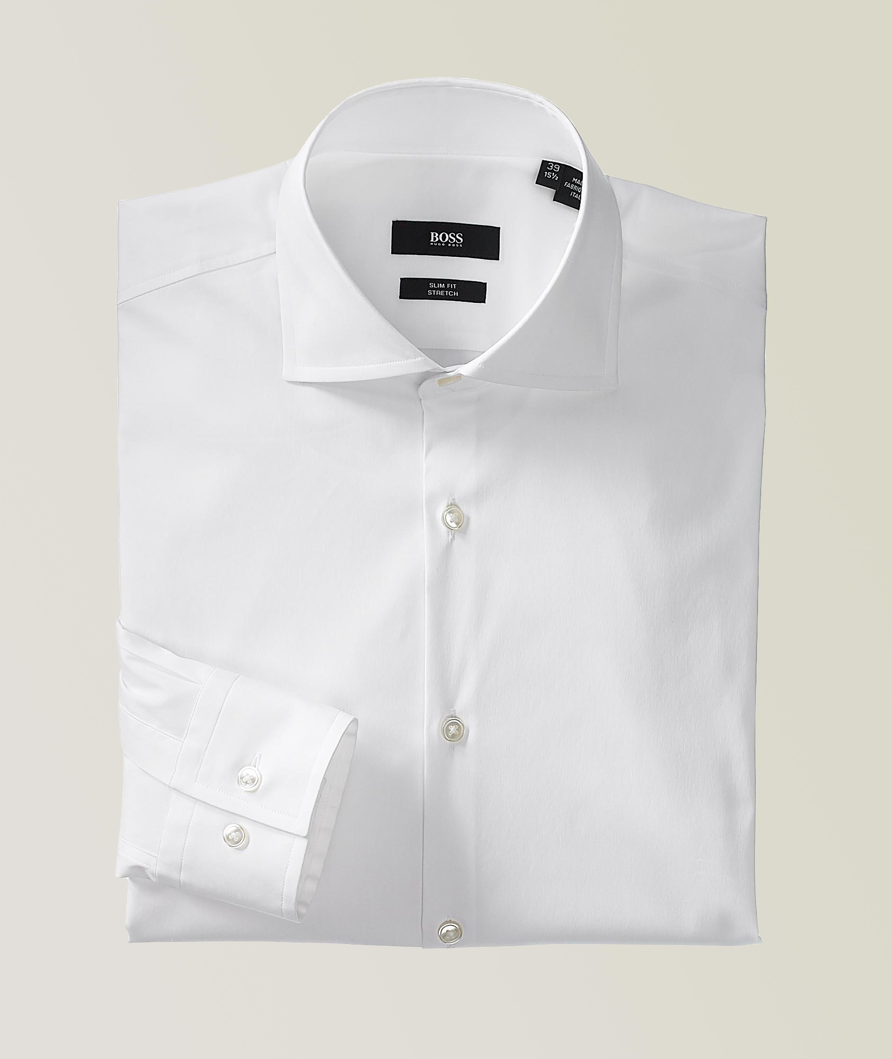 Slim-Fit Stretch-Cotton Dress Shirt image 0