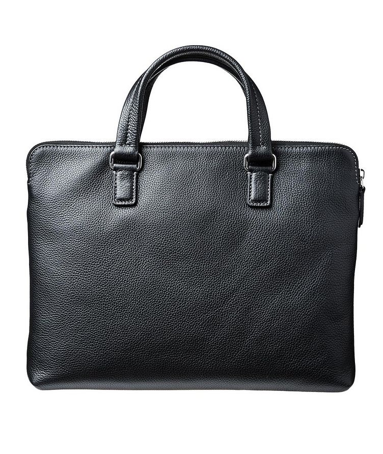 Pebbled Leather Briefcase image 1