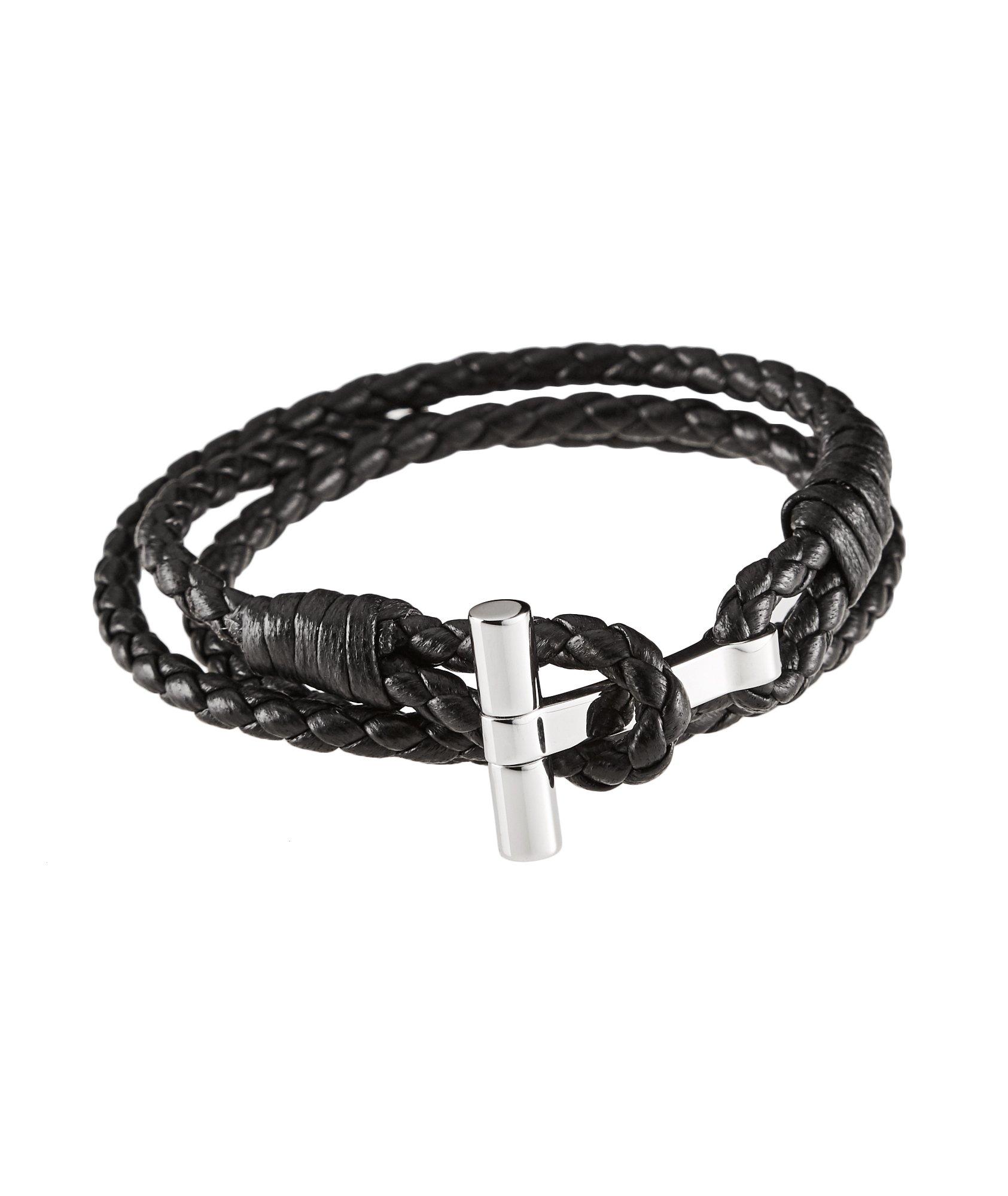 Braided Leather Wrap Bracelet image 0