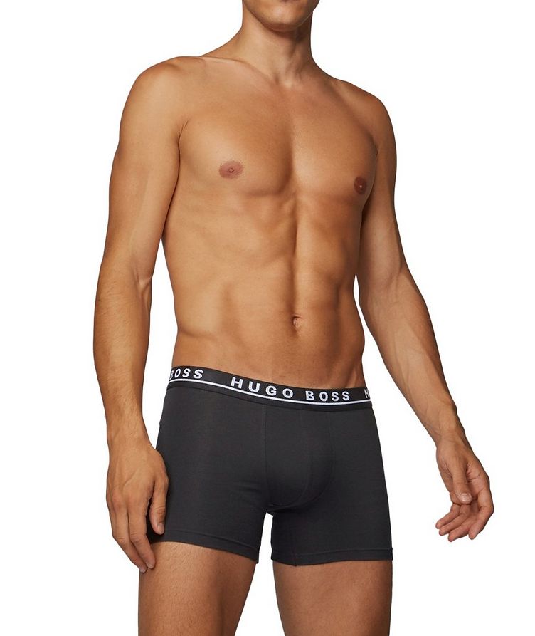 Three-Pack Stretch-Cotton Boxers image 3