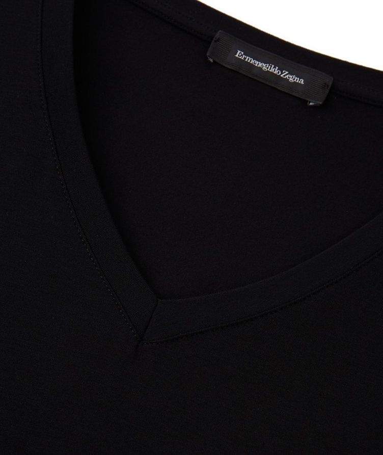 Stretch-Modal V-Neck T-Shirt image 2