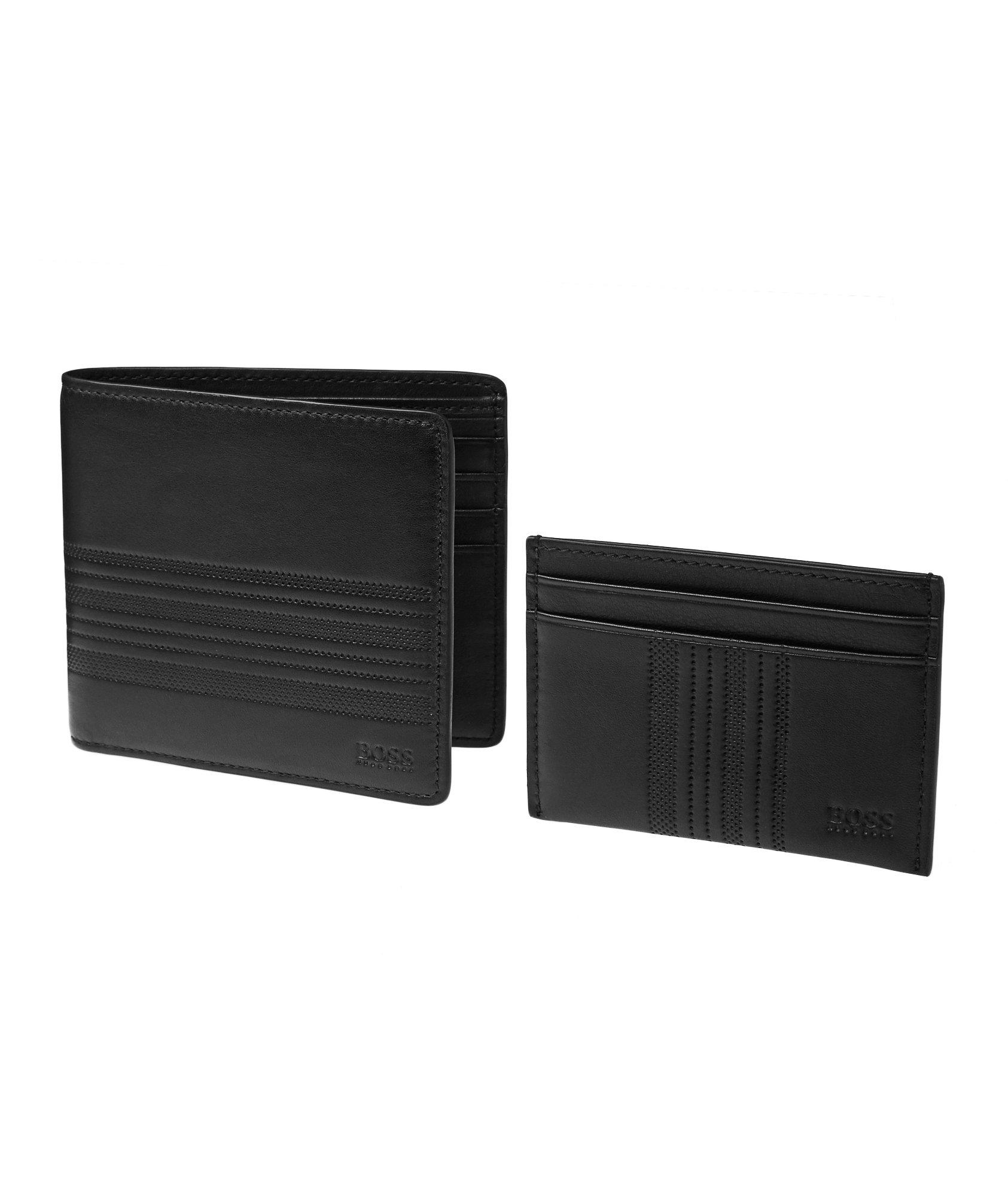 Leather Bifold Wallet and Cardholder Set image 0