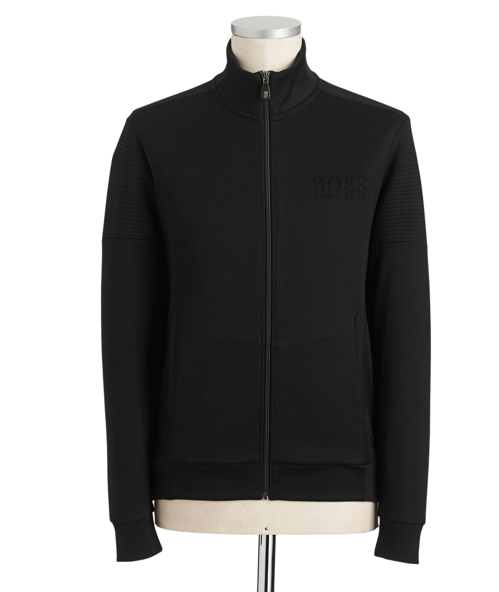 Cotton Blend Zip-Up Sweater image 0