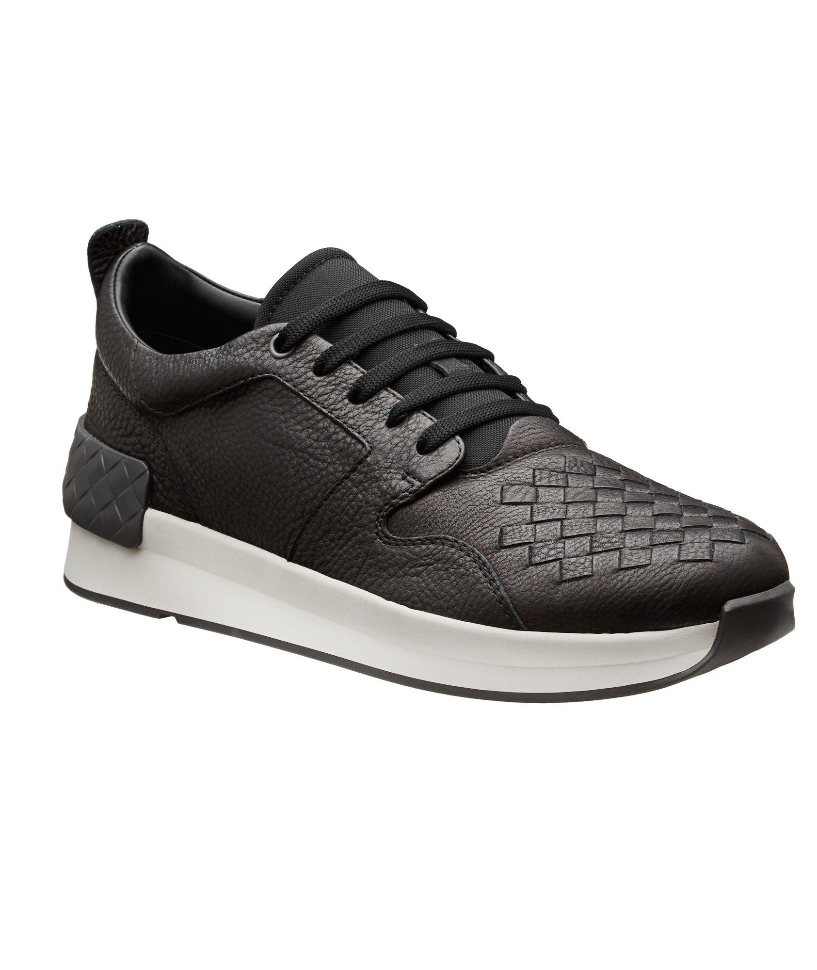 Woven Leather Sneakers image 0