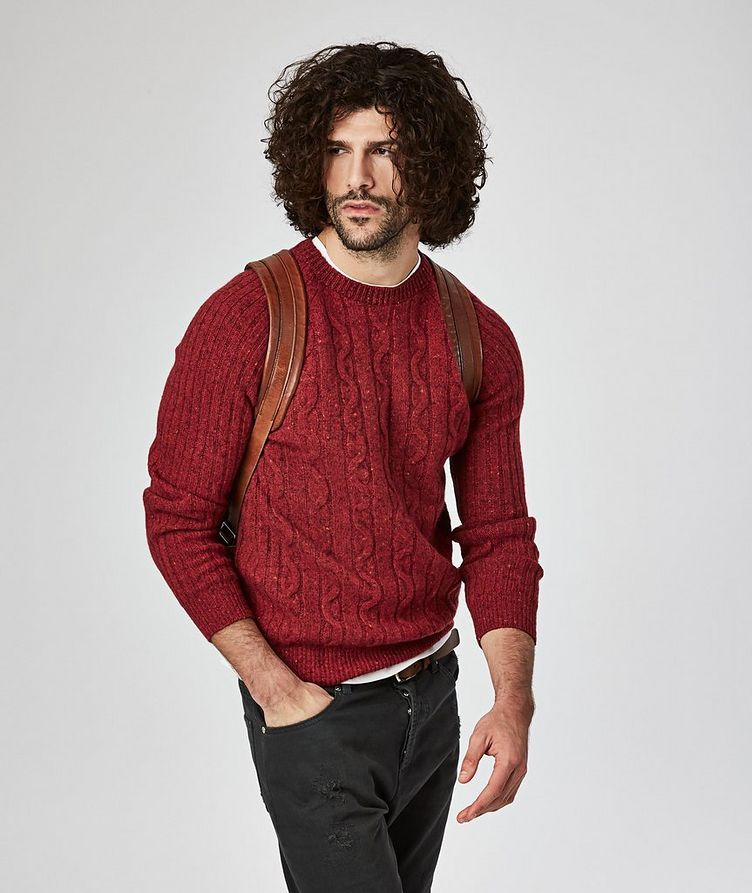 Cashmere Blend Cable-Knit Sweater image 1