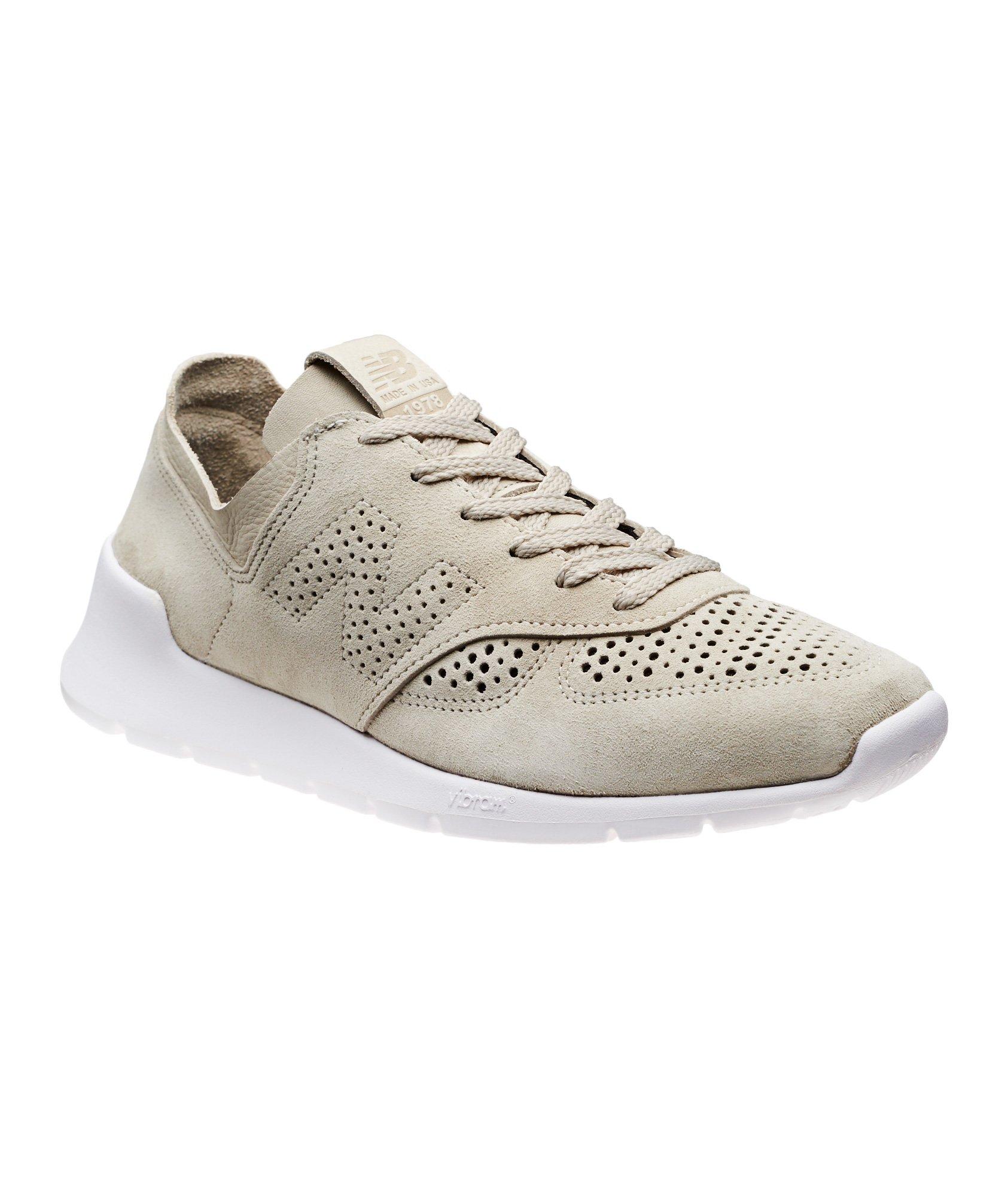 Perforated Leather Low-Tops image 0