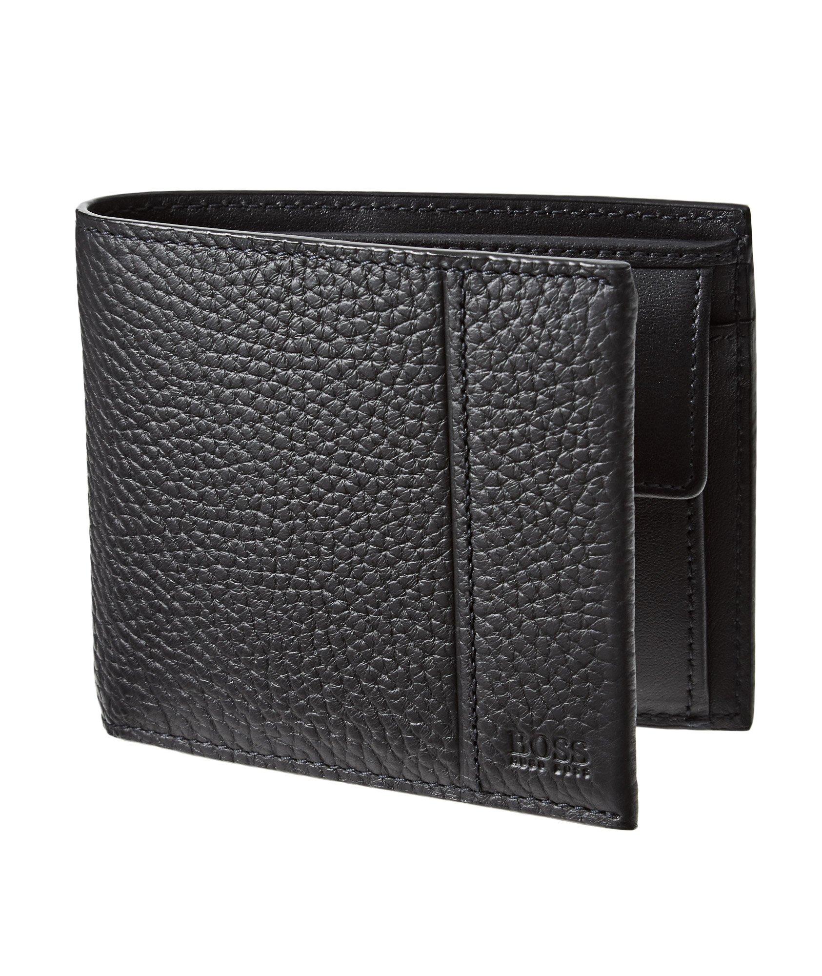 Pebbled Leather Trifold Wallet image 0