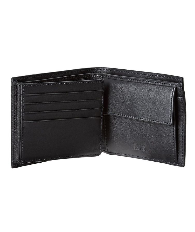 Pebbled Leather Trifold Wallet image 1