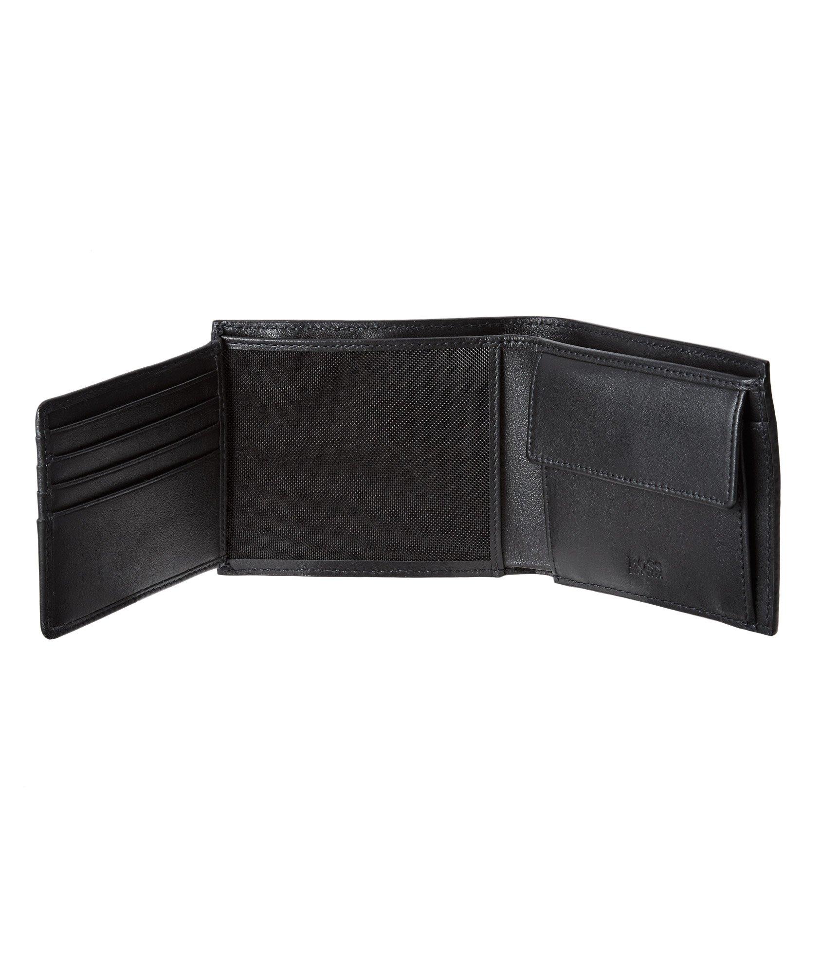 BOSS Pebbled Leather Trifold Wallet Wallets Harry Rosen
