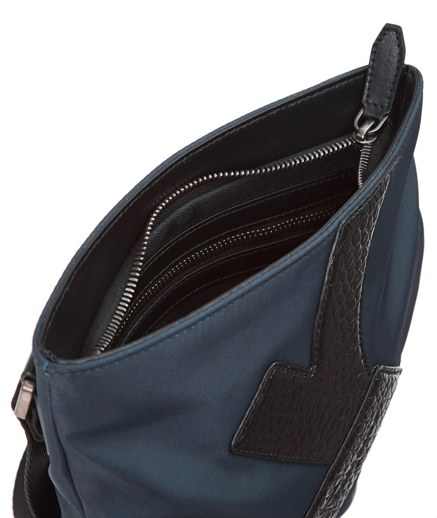 Salvatore Ferragamo Leather & Nylon Messenger Bag Bags & Cases