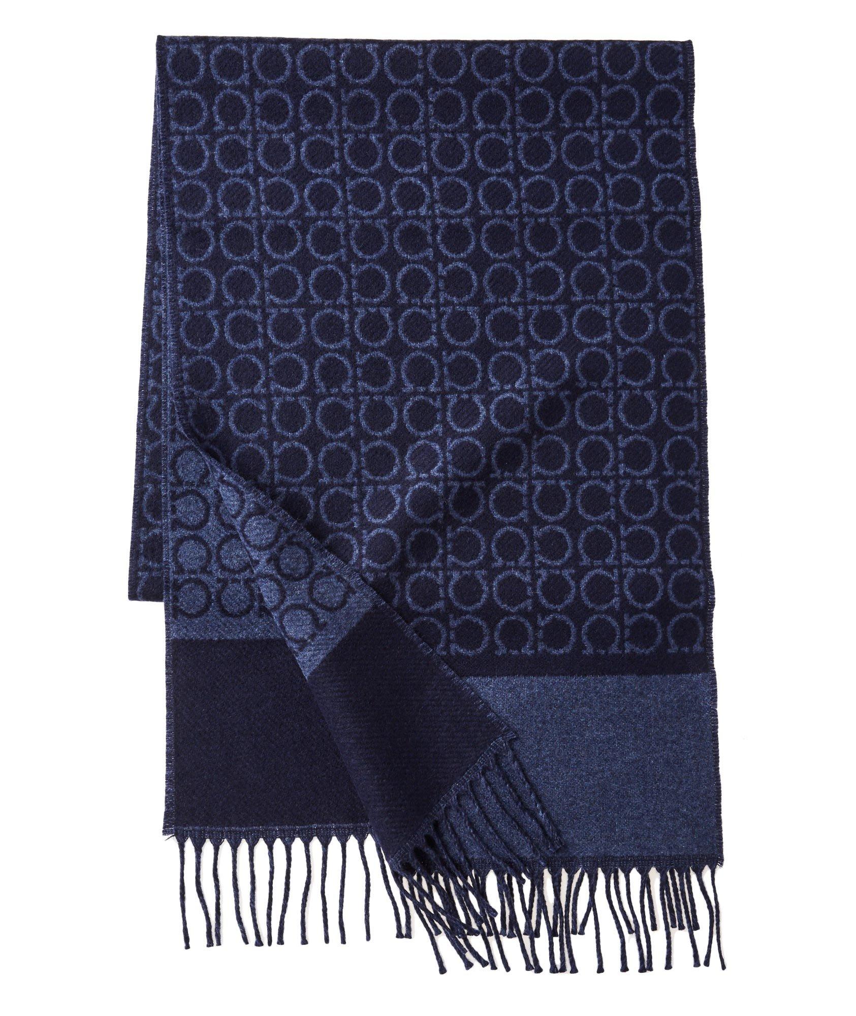 Gancini Pattern Wool Scarf image 0