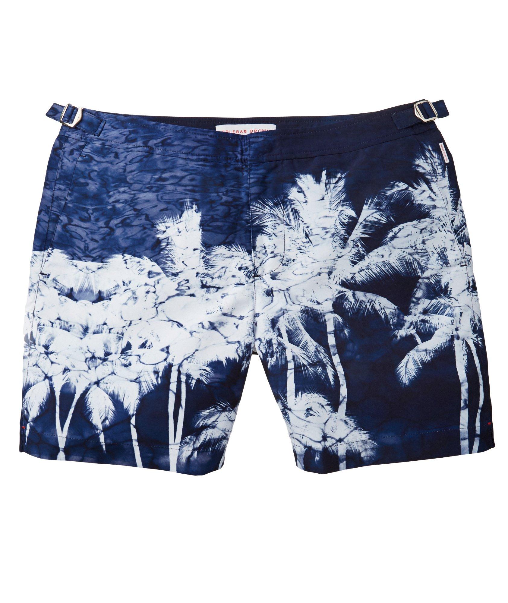 Printed Bulldog Swim Trunks image 0