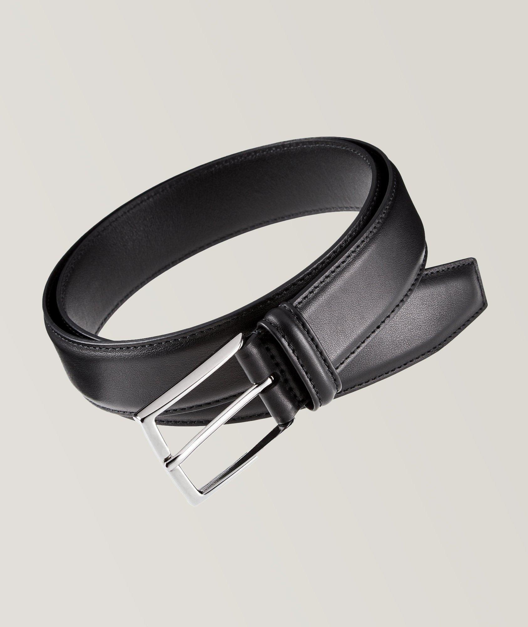 Leather Square Pin-Buckle Belt image 0