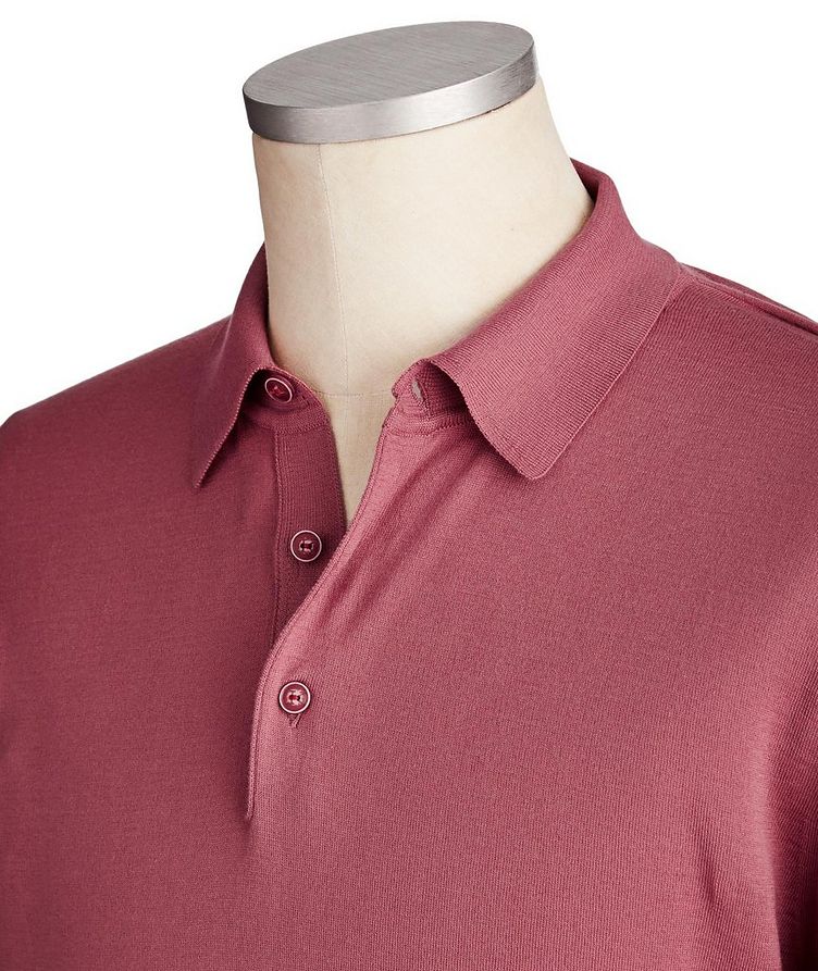 Long-Sleeve Cotton Polo image 1