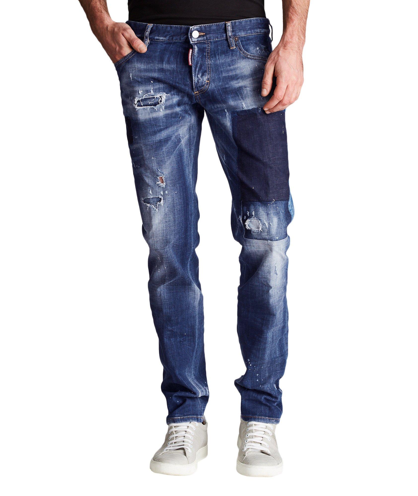 Slim Fit Distressed Jeans image 0