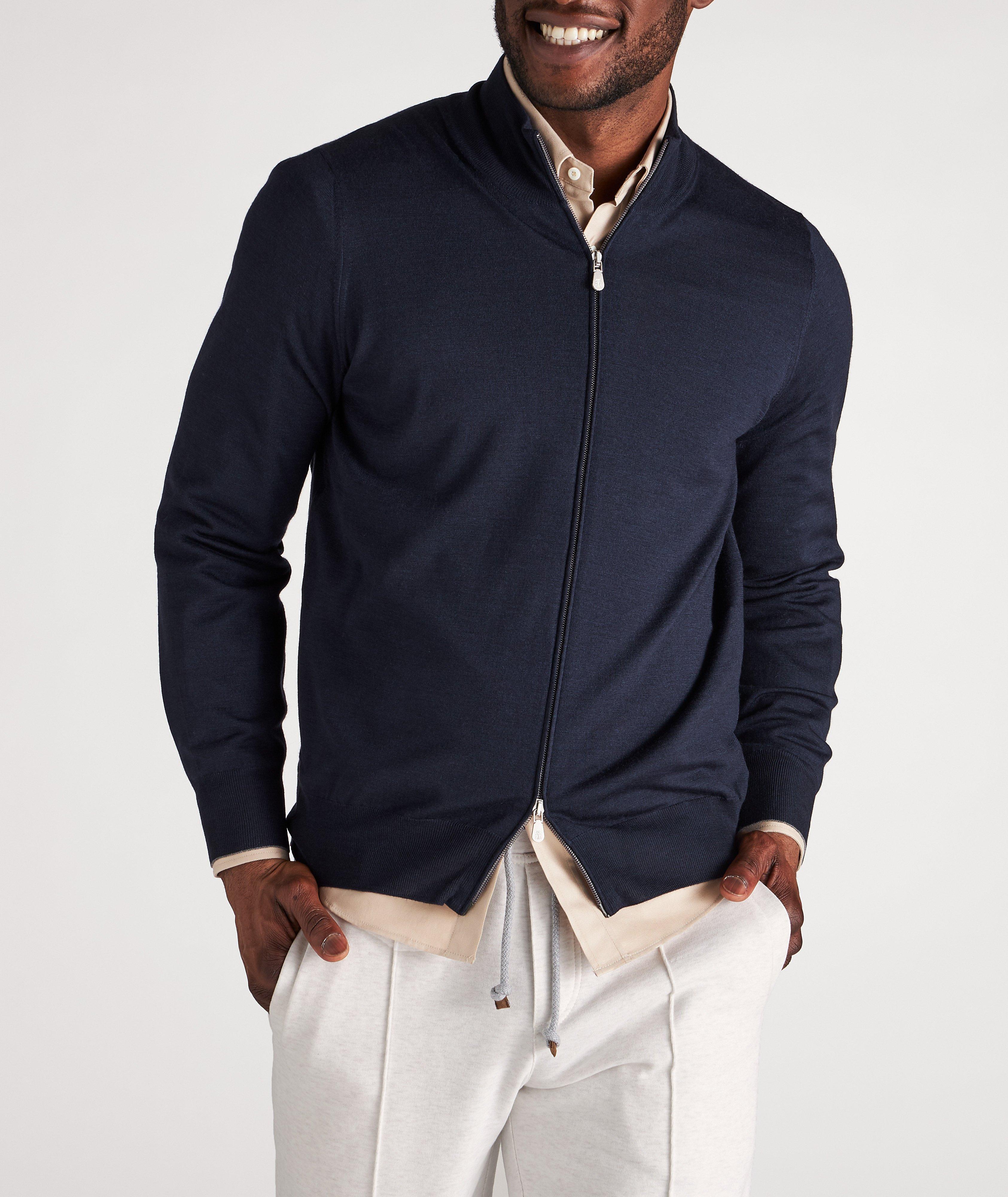 Cashmere & Virgin Wool Zip-Up Cardigan image 1