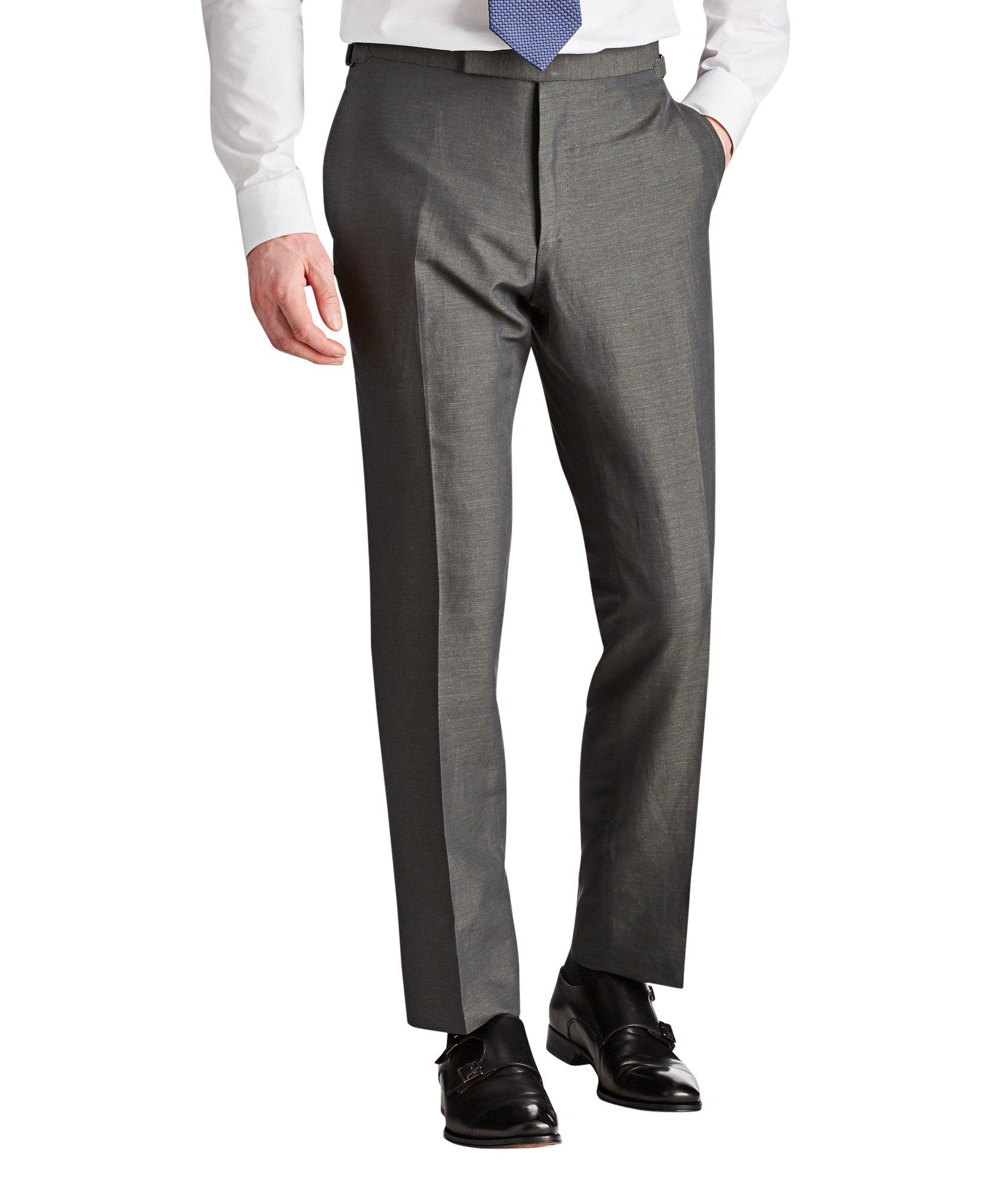 Slim Fit Linen & Silk Dress Pants image 0