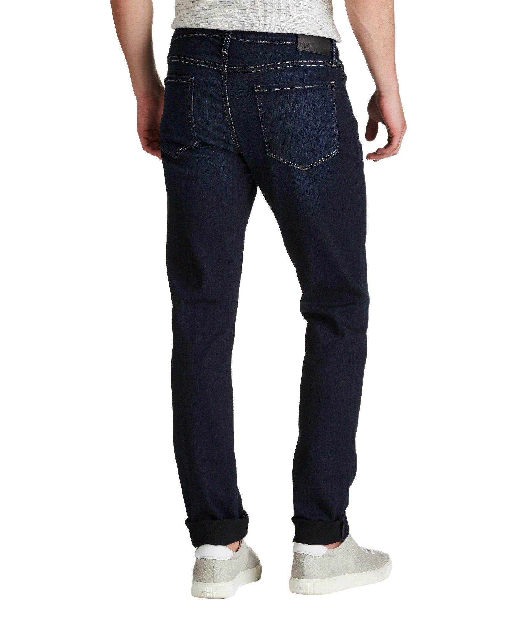 Paige Transcend Lennox Slim Tapered Leg Five Pocket Pants In River Moss