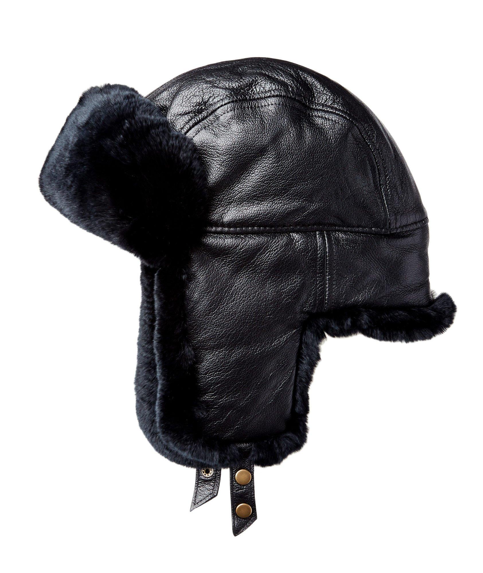Fur & Leather Aviator Hat image 0