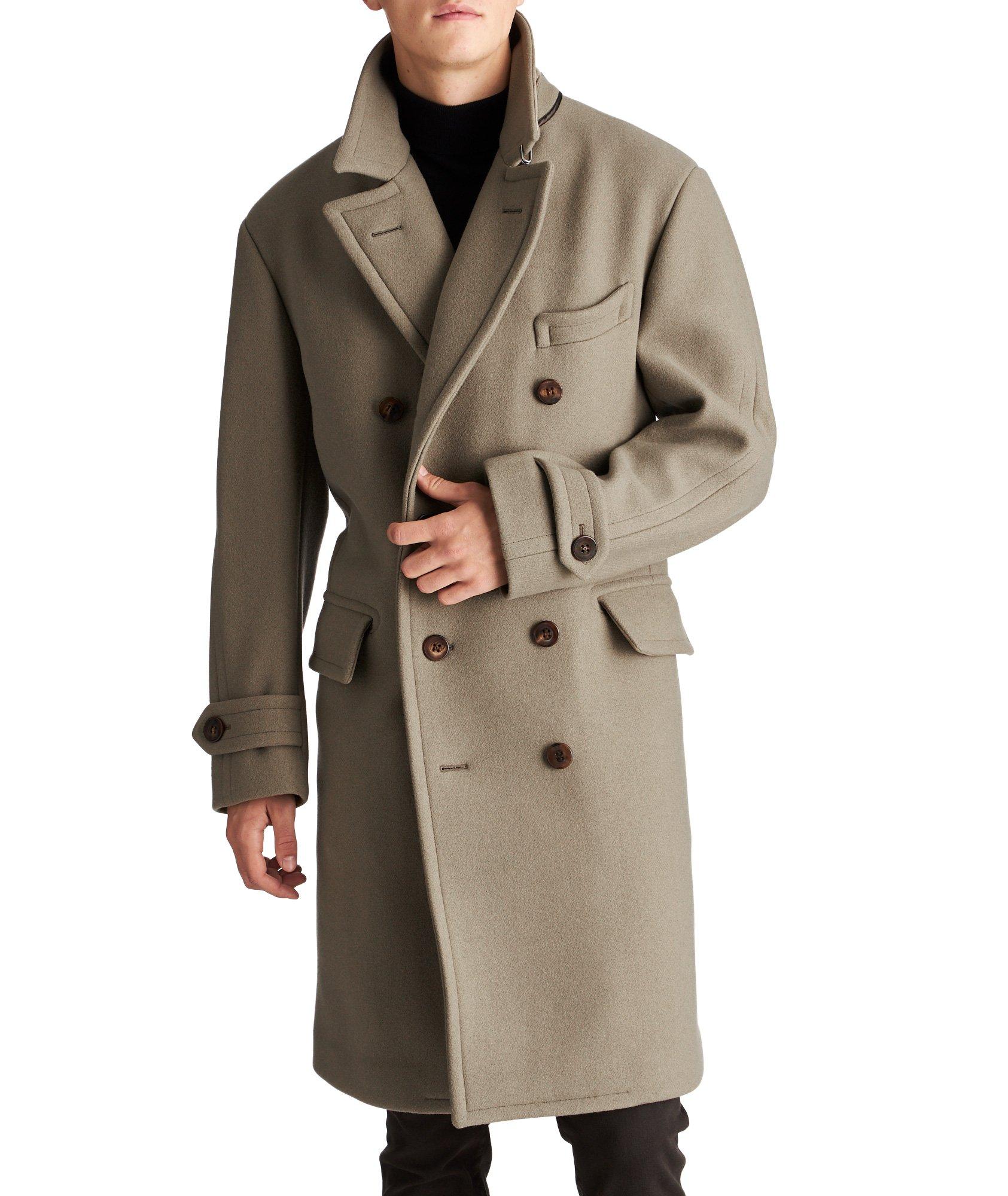 Double-Breasted Wool-Blend Coat image 0