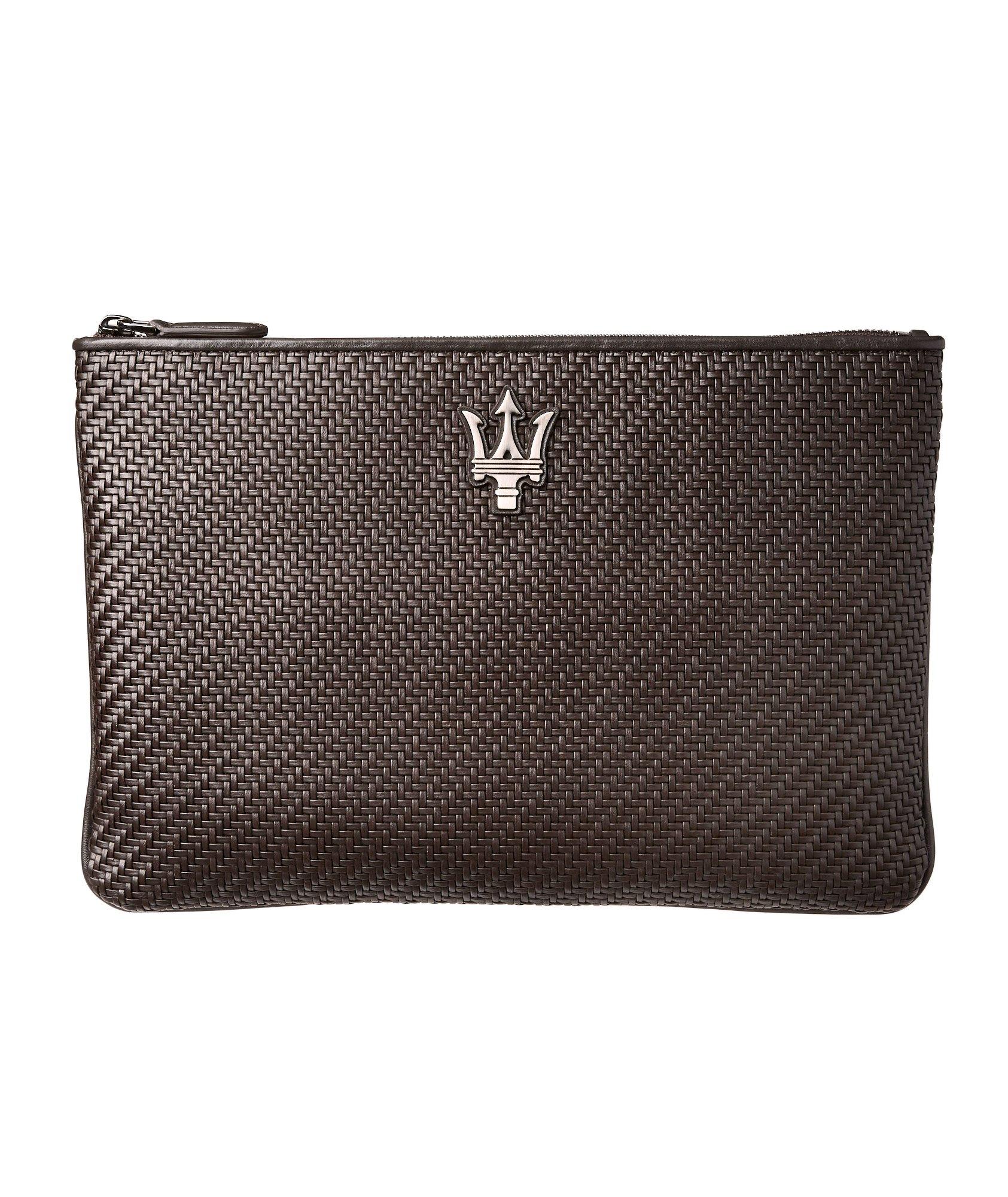 Leather Zip-Up Maserati Pouch image 0