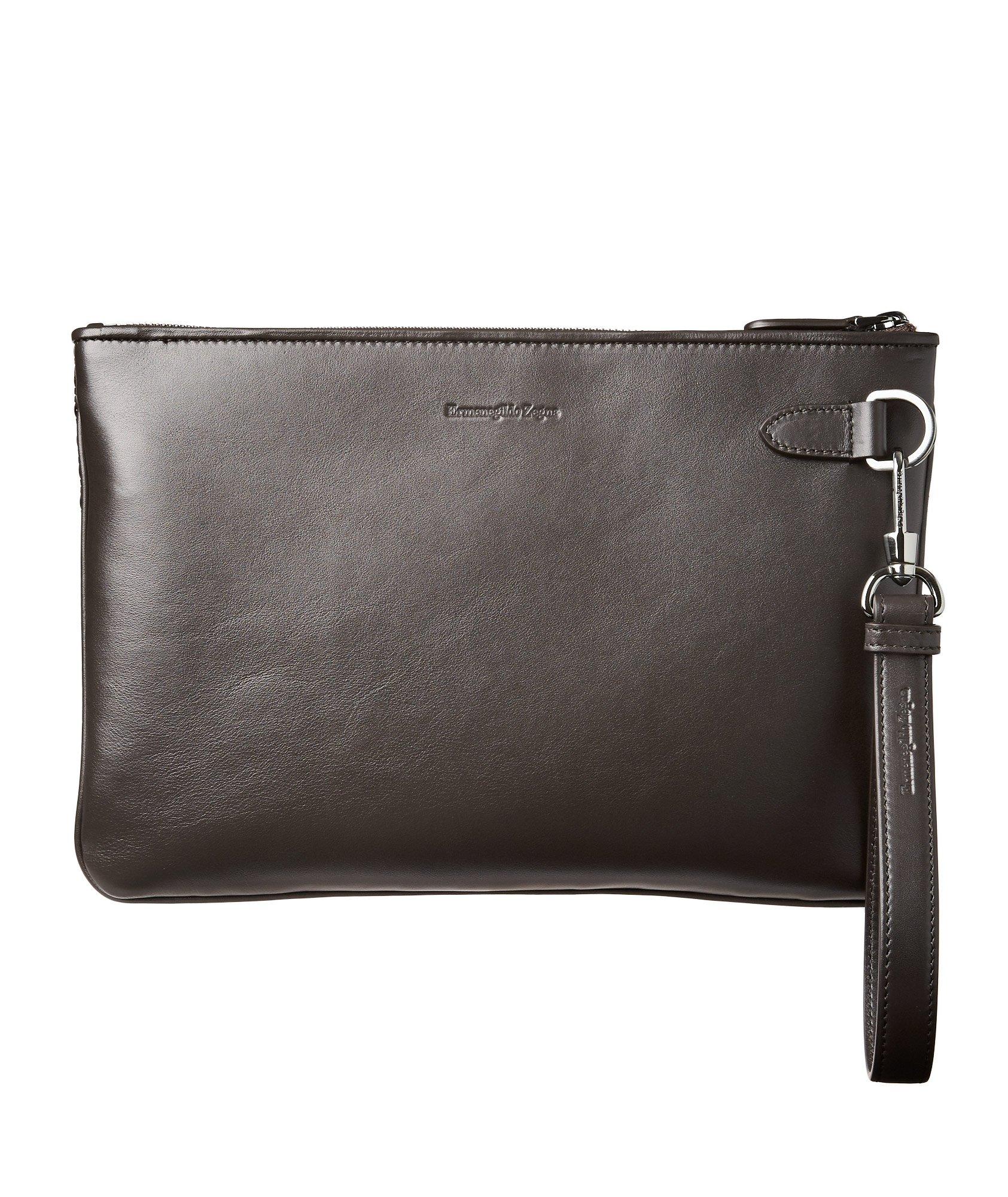 Leather Zip-Up Maserati Pouch image 1
