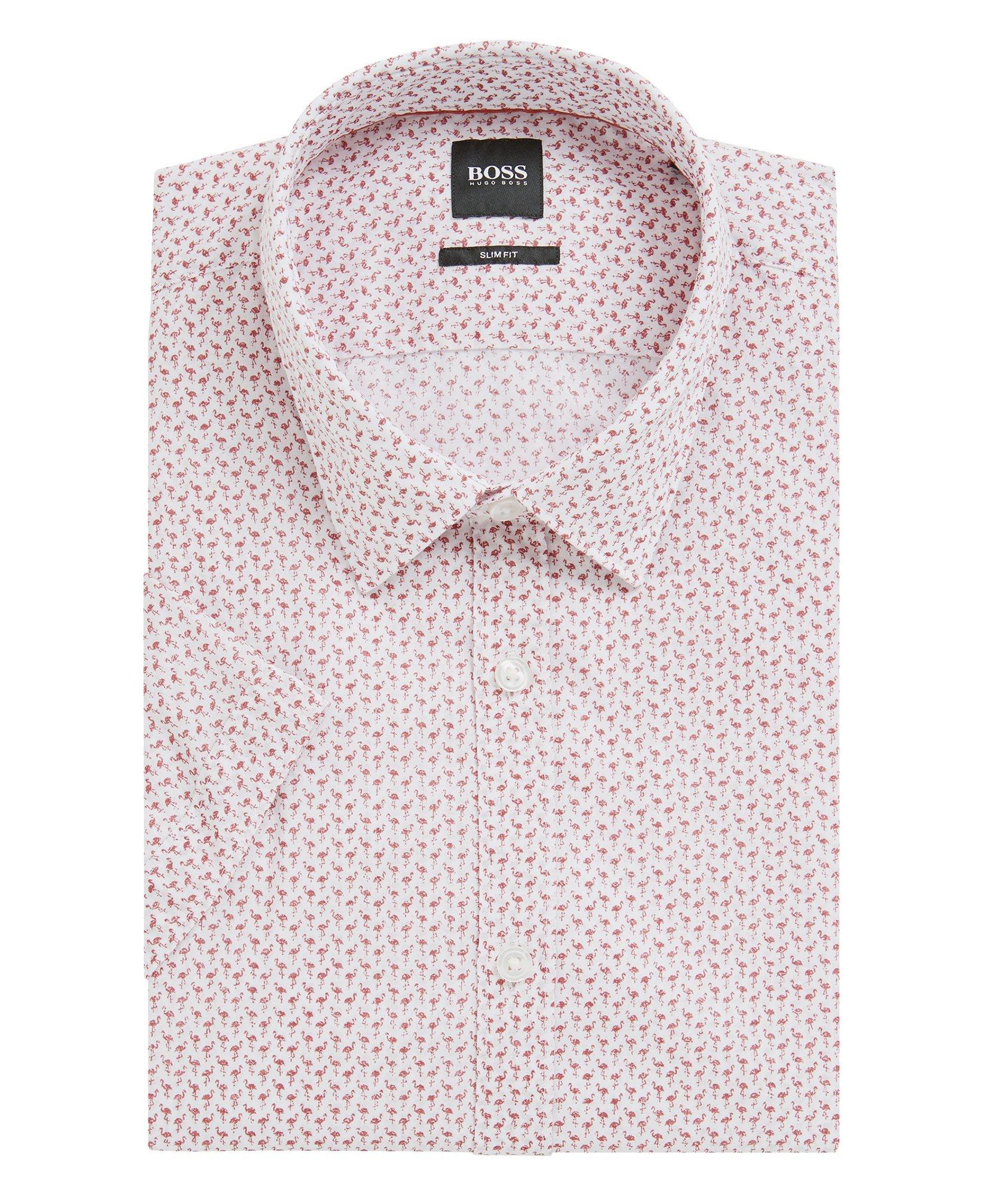 Short-Sleeve Printed Cotton Shirt image 0
