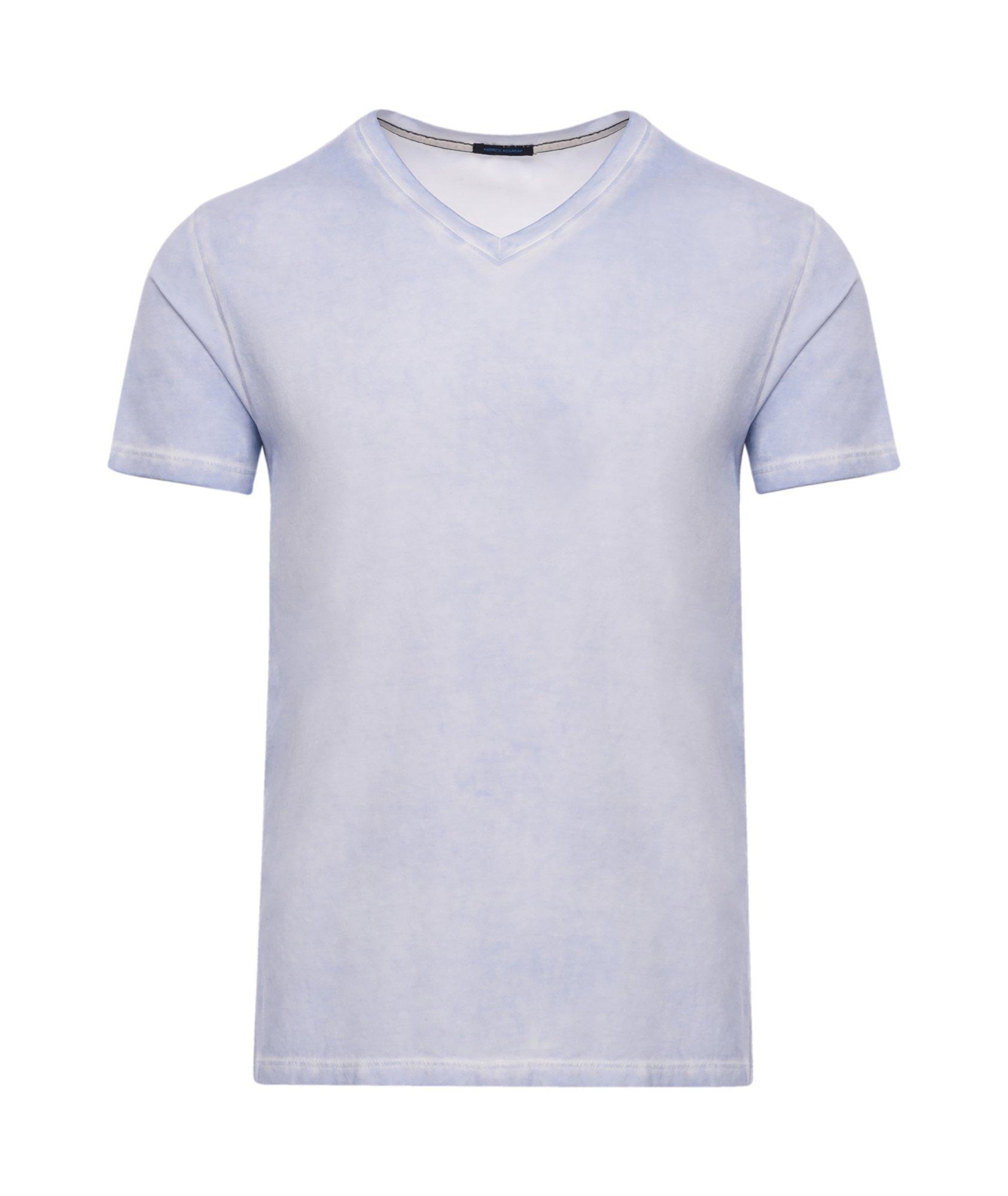 V-Neck Stretch Cotton T-Shirt image 0