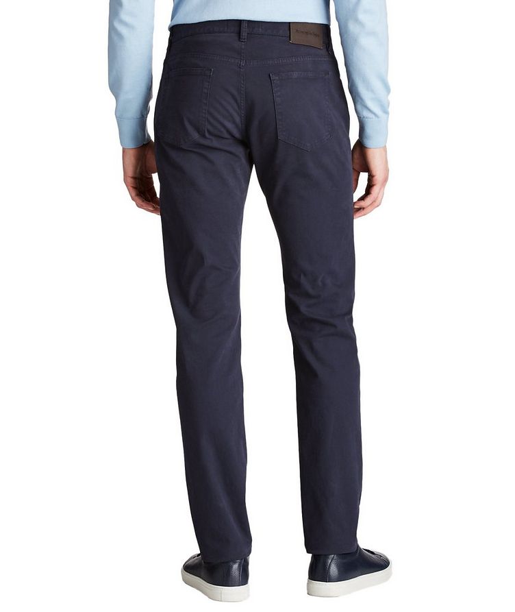 Pantalon en coton extensible de coupe droite image 1