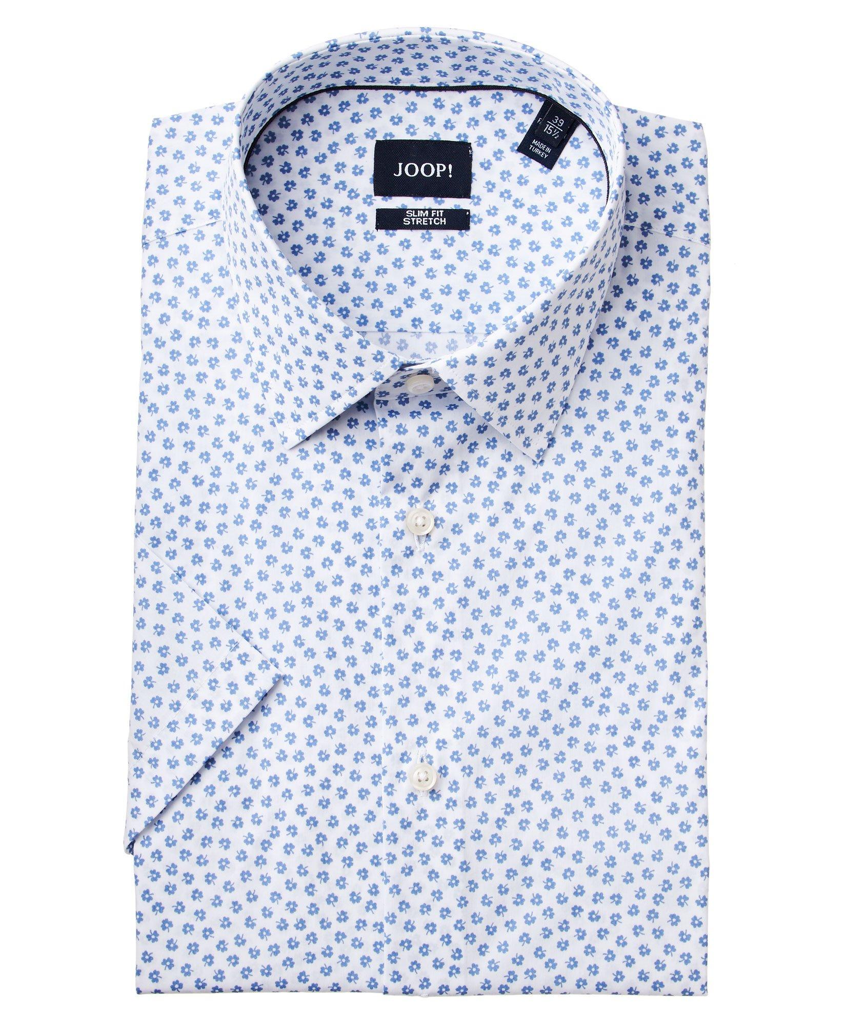 Short-Sleeve Clover Print Cotton Shirt image 0