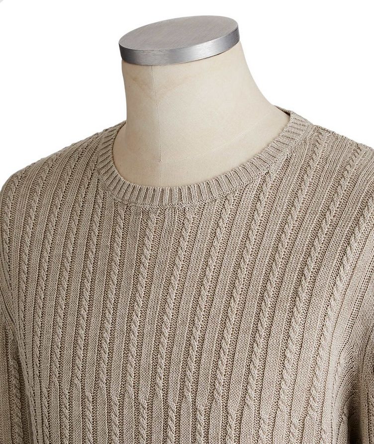 Cable-Knit Linen Sweater image 1