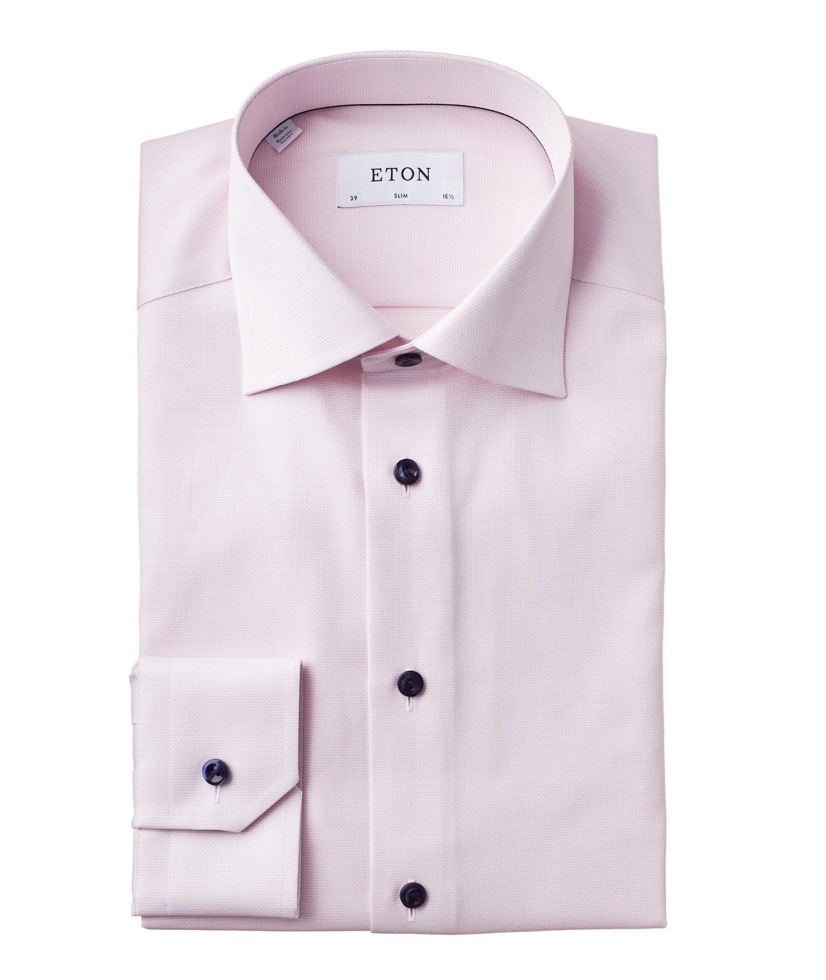 Slim Fit Tonal Texured Dress Shirt image 0