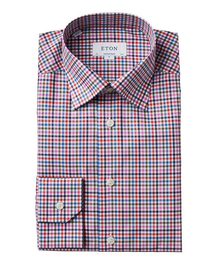 Contemporary Fit Gingham Print Dress Shirt image 0