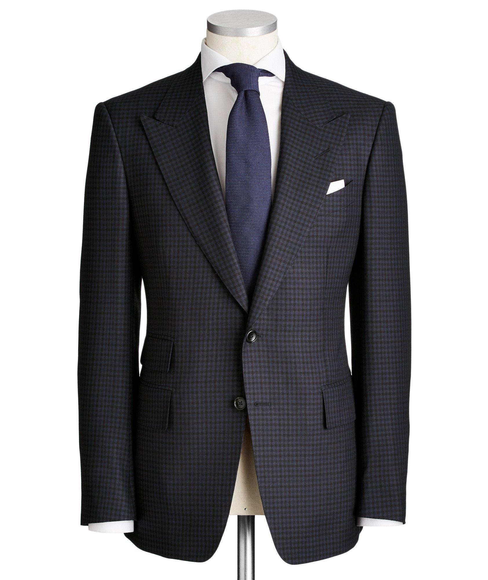 Shelton Checkered Wool-Silk Suit image 0