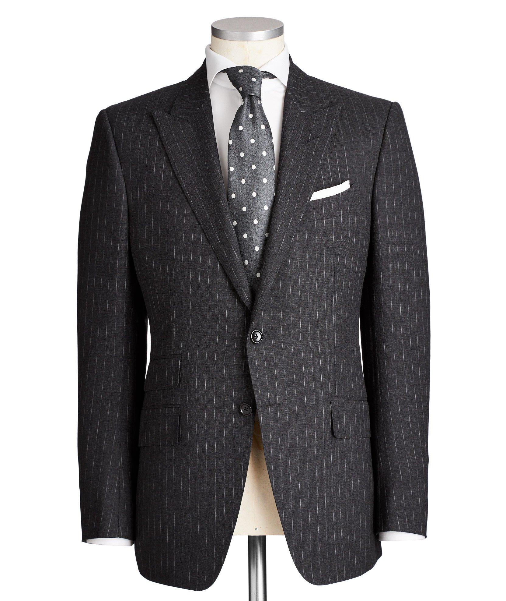 O'Connor Pinstriped Wool-Silk Suit image 0