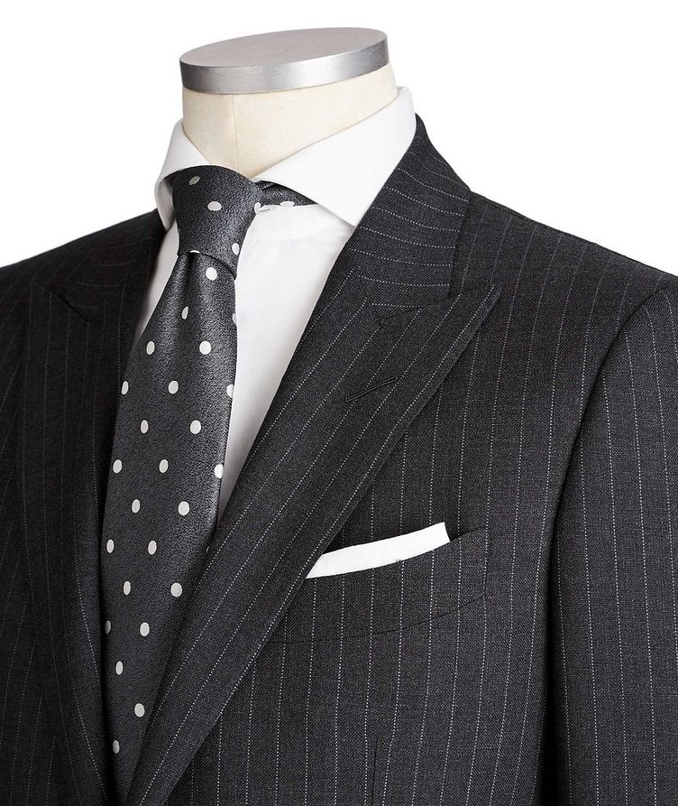O'Connor Pinstriped Wool-Silk Suit image 1