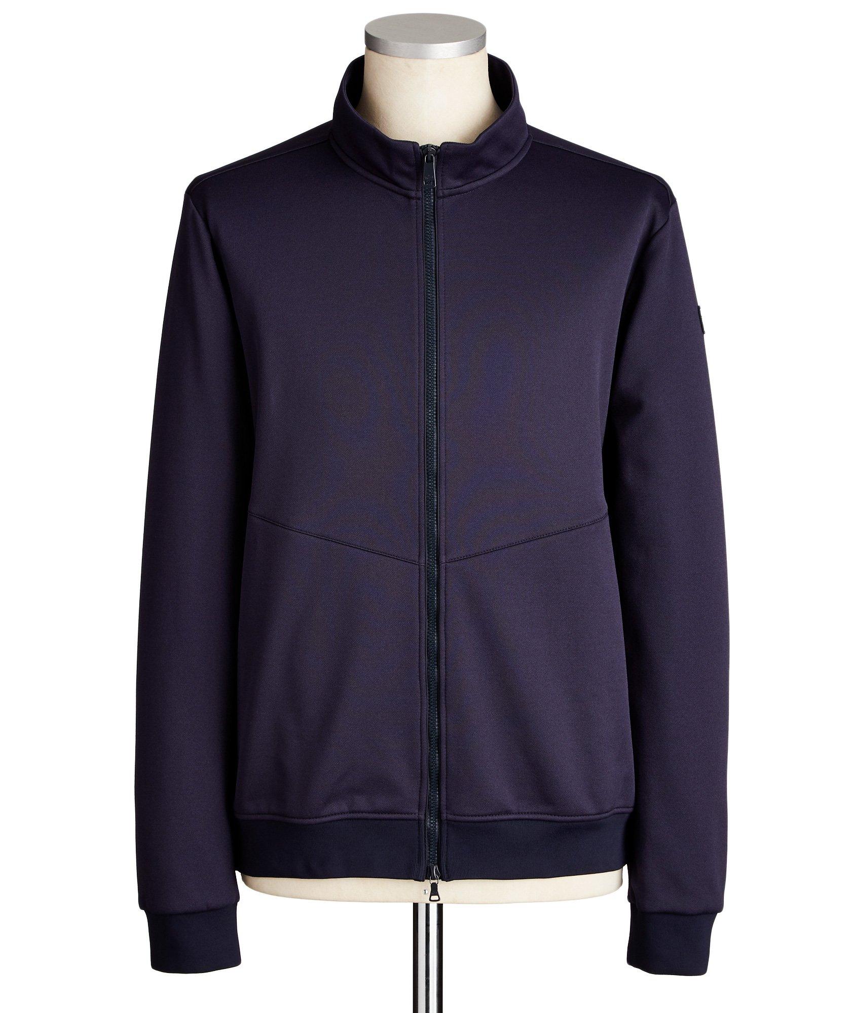 Zip-Up Cotton Blend Sweater image 0